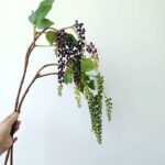 Artificial Green Purple Berries