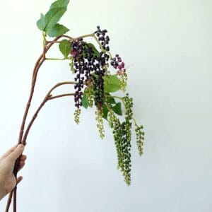Artificial Green Purple Berries