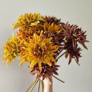 orange artificial flower dahlia